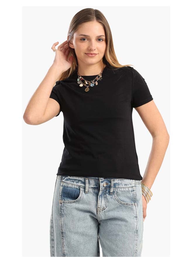Carina Cotton Basic Slip On T-Shirt - Image 1