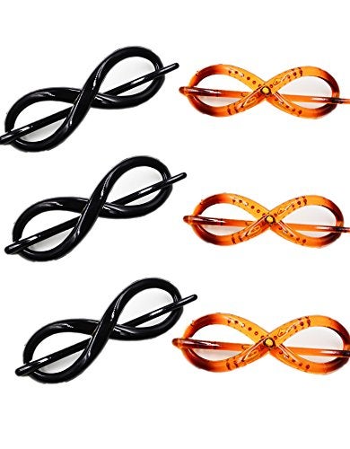 Prettyou Small Size 47 no slip Effortless Twist hair clips for women pack of 6