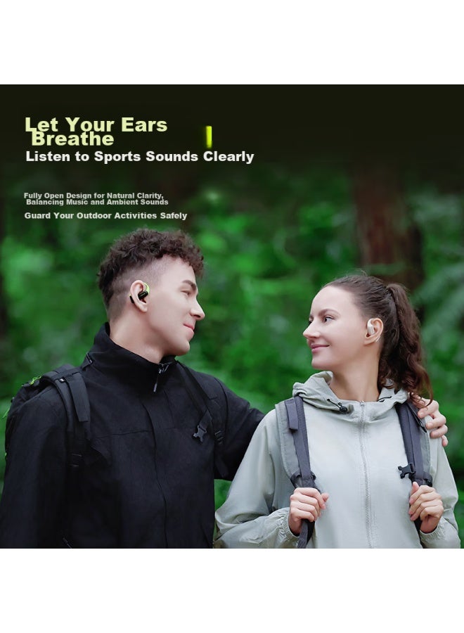 Langston Lanston Airfit Bluetooth Earhook Headphones With Bone Conduction Concept Open-ear Design Dual Mic Noise Reduction For Sports Running Cycling Compatible With Apple Xiaomi Phones Firefly Green - Image 2