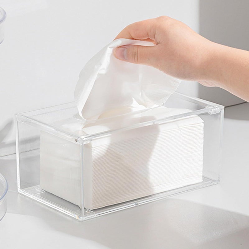 Acrylic Rectangular Tissue Box Cover 20x12x9cm Durable Home Bedroom - Image 4