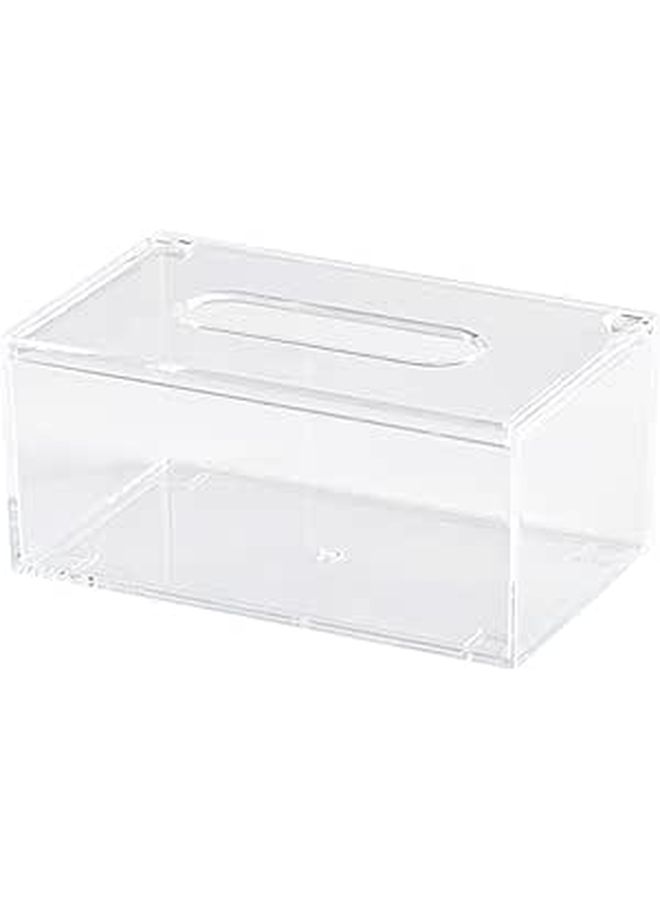 Acrylic Rectangular Tissue Box Cover 20x12x9cm Durable Home Bedroom - Image 1