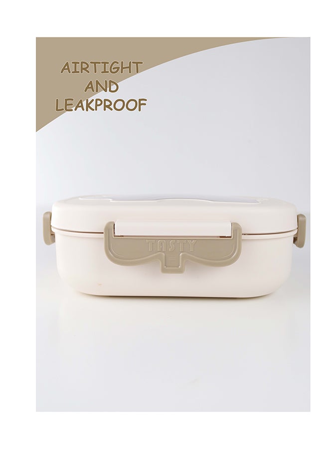 توشيونيكس علبة غداء للأطفال من الستانلس ستيل بسعة 1.4 لتر – آمنة للميكروويف، مانعة للتسرب، تحتوي على حجرتين وملعقة، تصميم كرتوني لطيف بشكل فيل – مناسبة للمدرسة، الحضانة، المنزل، المكتب، والسفر – خالية من BPA، خفيفة الوزن، متينة، وآمنة للفريزر وغسالة الصحون – 20 × 14 × 5 سم - Image 5