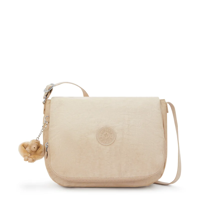 kipling Earthbeat M Sparkled Beige Medium Crossbody