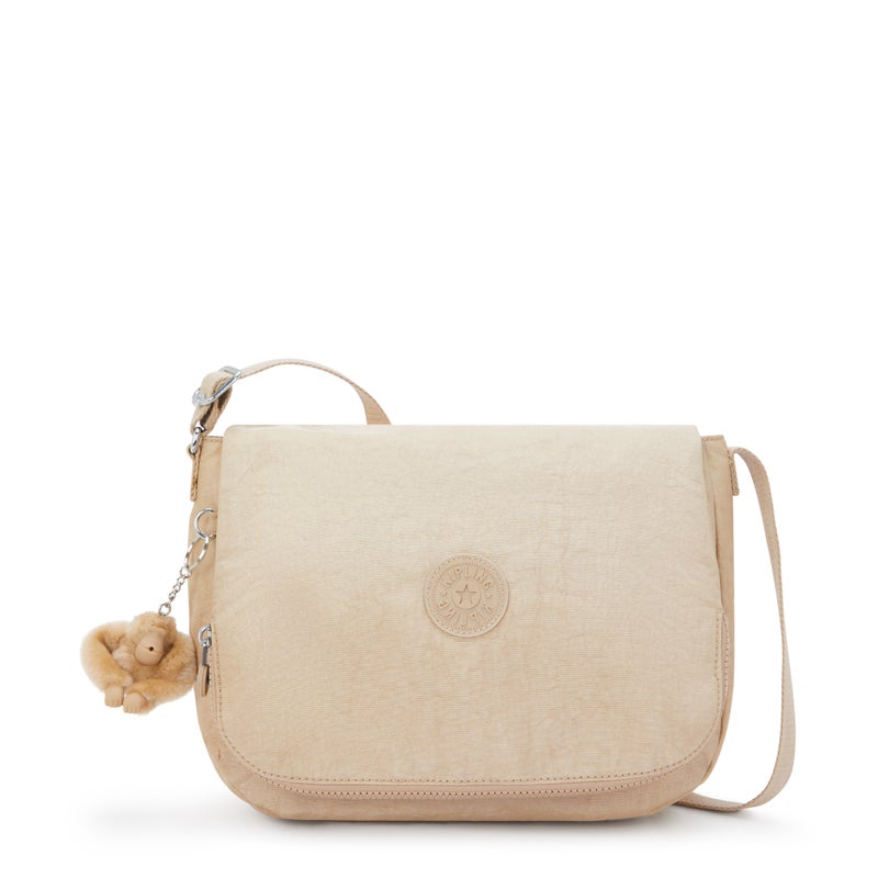 kipling Earthbeat M Sparkled Beige Medium Crossbody - Image 1