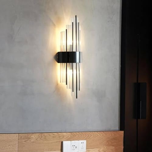 Harold Electricals Vintage Asgard Wall Sconce | Glass Retro Wall Light for Living Room, Bedroom, Lobby, Dining Area, Villa & Home Decoration - Black Frame(Bulb Included) 3000K - Image 4