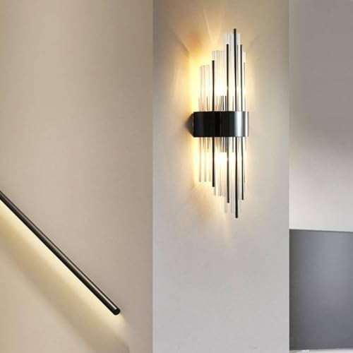 Harold Electricals Vintage Asgard Wall Sconce | Glass Retro Wall Light for Living Room, Bedroom, Lobby, Dining Area, Villa & Home Decoration - Black Frame(Bulb Included) 3000K - Image 2