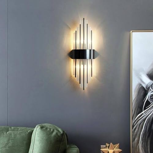 Harold Electricals Vintage Asgard Wall Sconce | Glass Retro Wall Light for Living Room, Bedroom, Lobby, Dining Area, Villa & Home Decoration - Black Frame(Bulb Included) 3000K - Image 5