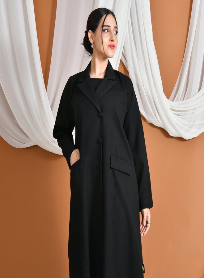 HAWRAA ABAYA Sumou Abaya | Side snap blazer with buttons and side pockets - Image 2