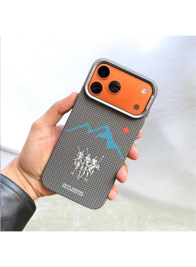 فكرة غطاء FEKRA المغناطيسي فائق النحافة لهاتف iPhone 17 Pro | 18 Pro ، بتصميم نسيج كيفلار وألياف كربون 600D، غطاء حماية نحيف ومقاوم للصدمات - US P2 - Image 1