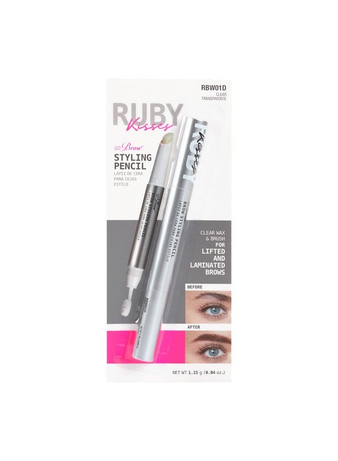 Ruby Kisses Brow Styling Pencil Eyebrow Wax With Brush Long Lasting Brow Shaping Clear Pencil - Image 2