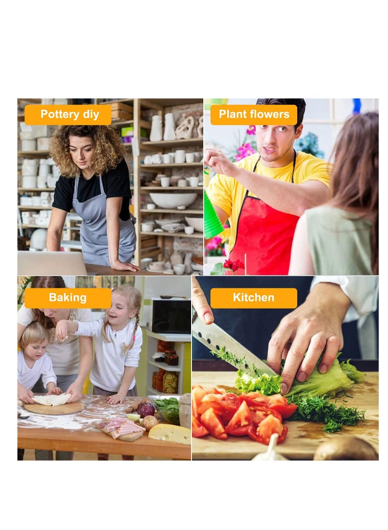 KASTWAVE Waist Apron, KASTWAVE Black Half Aprons Short Cloth Aprons Men and Women Waitress Apron for Home Kitchen Restaurant Work Bistro Gardening Chef Waiter Cooking and Baking (2 Packs) - Image 5