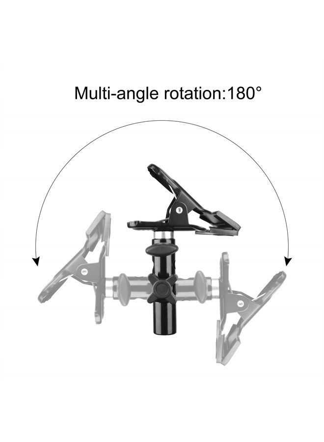 EMART Photography Reflector Holder for Light Stand, Photo Video Studio Heavy Duty Metal Clamp Holder, Light Stand Clip Mount with Umbrella Hole for Lighting Reflector Diffuser - 2 Pack - Image 2