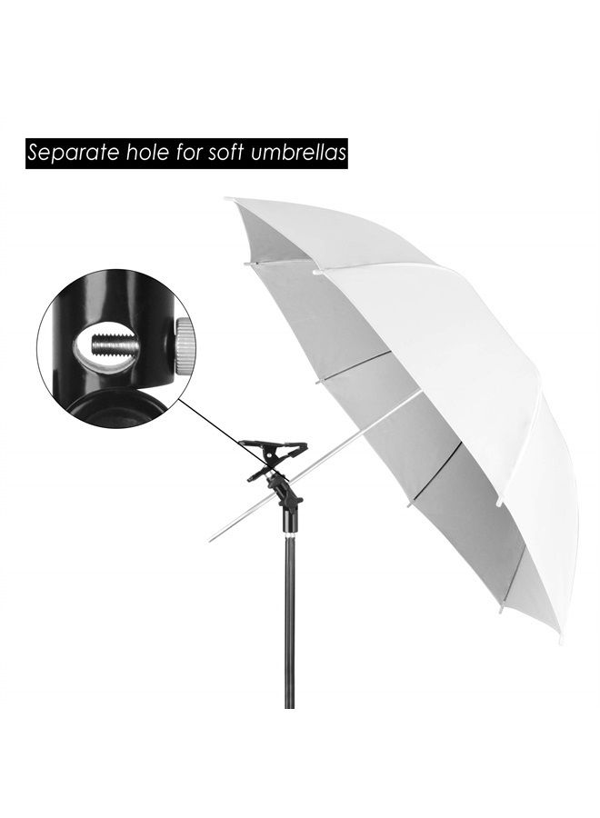 EMART Photography Reflector Holder for Light Stand, Photo Video Studio Heavy Duty Metal Clamp Holder, Light Stand Clip Mount with Umbrella Hole for Lighting Reflector Diffuser - 2 Pack - Image 5