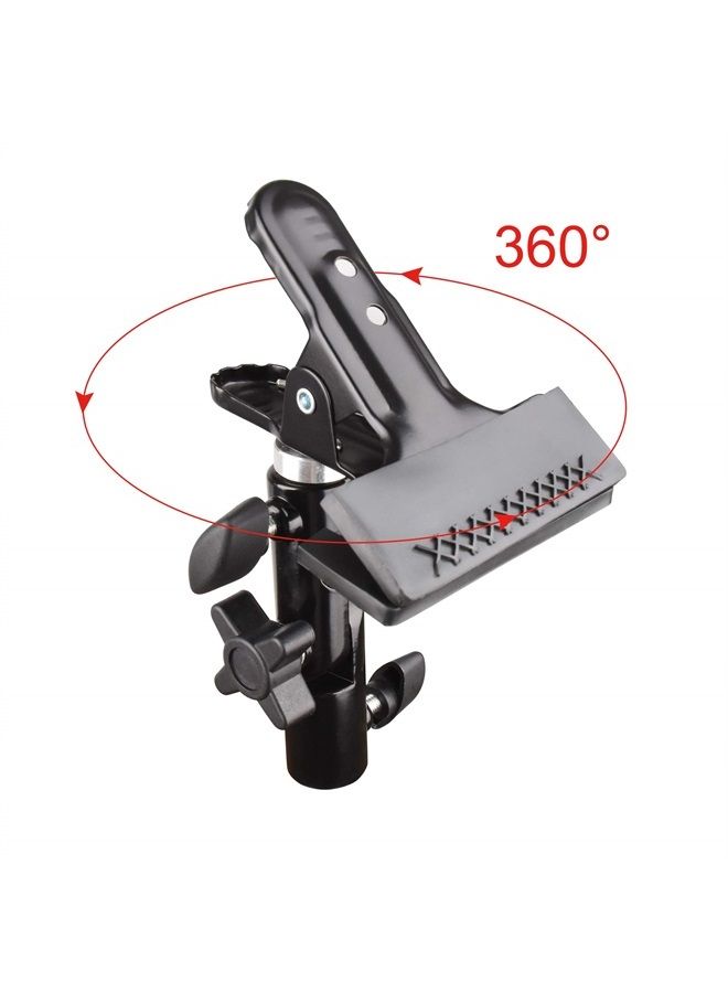 EMART Photography Reflector Holder for Light Stand, Photo Video Studio Heavy Duty Metal Clamp Holder, Light Stand Clip Mount with Umbrella Hole for Lighting Reflector Diffuser - 2 Pack - Image 3