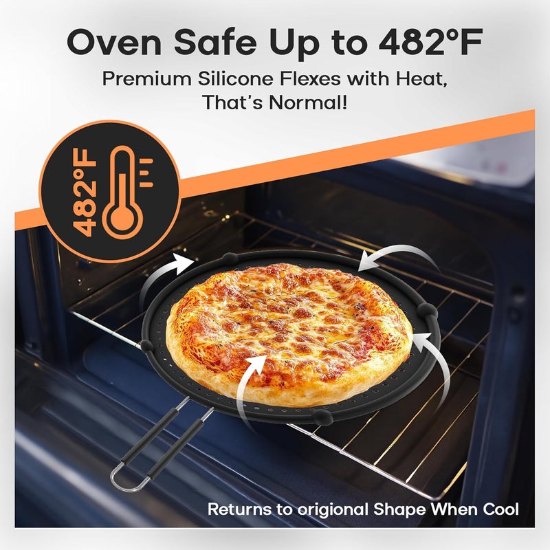 Beckon Ware Splatter Screen for Frying Pan | USA Brand | 11-Inch Black, Fit Pans (6" to 11") Silicone Grease Splatter Guard for Frying Pan and Stove by - Image 5
