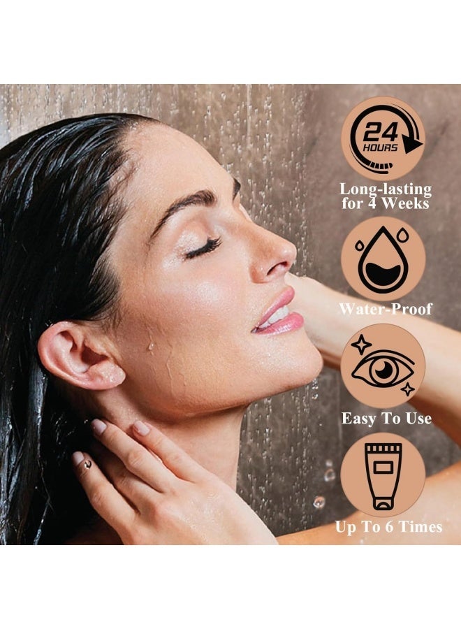 ياغانغ مجموعة 2 في 1 للرموش والحواجب، مجموعة ألوان احترافية للرموش والحواجب، تدوم لمدة 6 أسابيع لتلوين الشعر بنفسك للاستخدام المنزلي في صالونات التجميل، 7 مل (قهوة) - Image 3