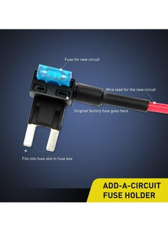 ASIV 12V Car Add-A-Circuit Fuse Tap Adapter Mini ATM Apm Blade Fuse Holder-10 Pack  - Image 3