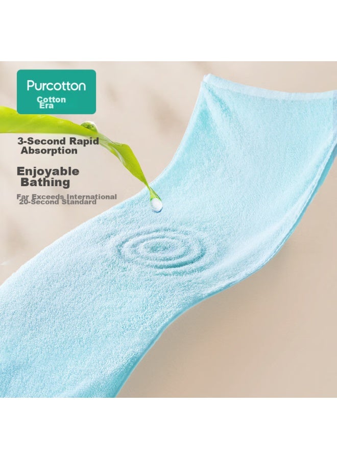 Purcotton Bath Towel, 100% Cotton, Antibacterial, Extra Large And Thick, Absorbent, Lint-free, Shower Towel, Cherry Blossom Pink, 70*140cm - Image 4