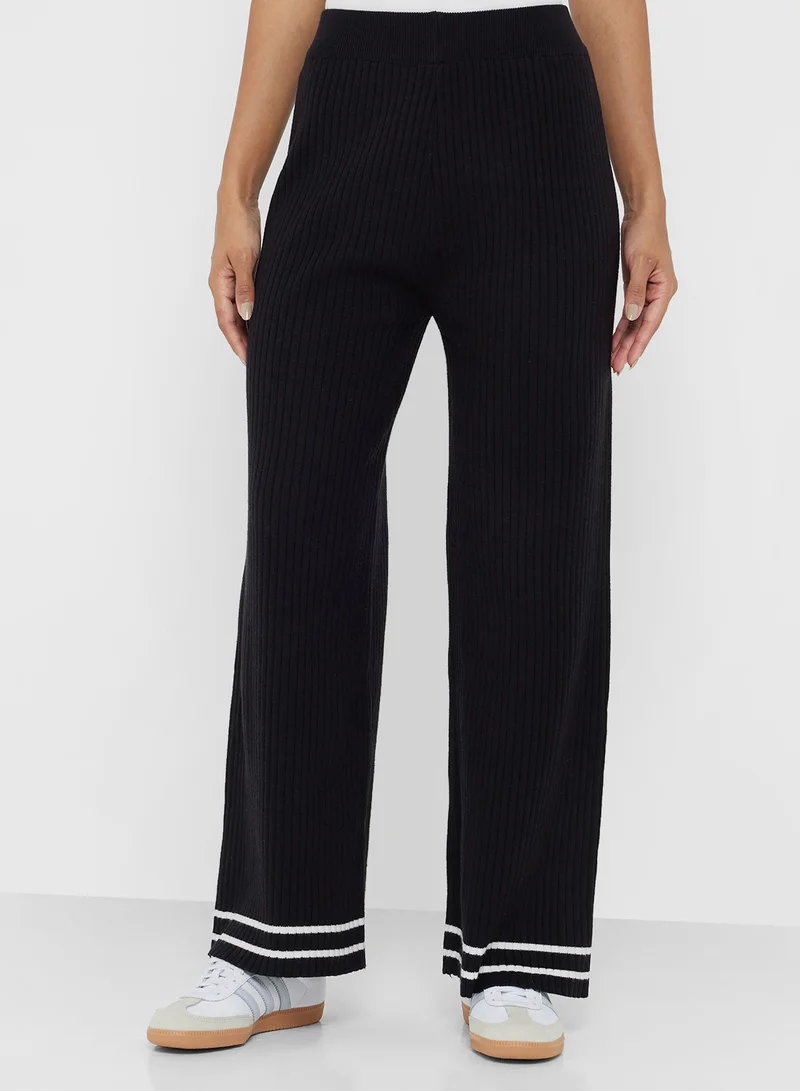 Ginger Basics High Neck Relaxed Fit Stripe Sweater & Pant Set