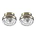Waldosia 112 Scale Miniature LED Ceiling Lamp Set 2Pack Clear Etched Shade Dollhouse Lighting Fixture Brass - Image 2