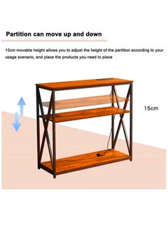 AGD Adjustable Console Table with Charging Station, Entryway Table, Coffee Corner with Storage Shelf and Power Outlet Entryway Table for Couch Hallway Entrance Living Room  - Image 4