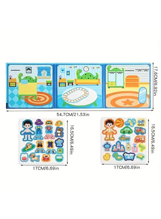 مجموعة كتب هادئة للأولاد من عمر 3 سنوات فما فوق تطور التنسيق بين اليد والعين مع ملصقات الفرز - Image 5