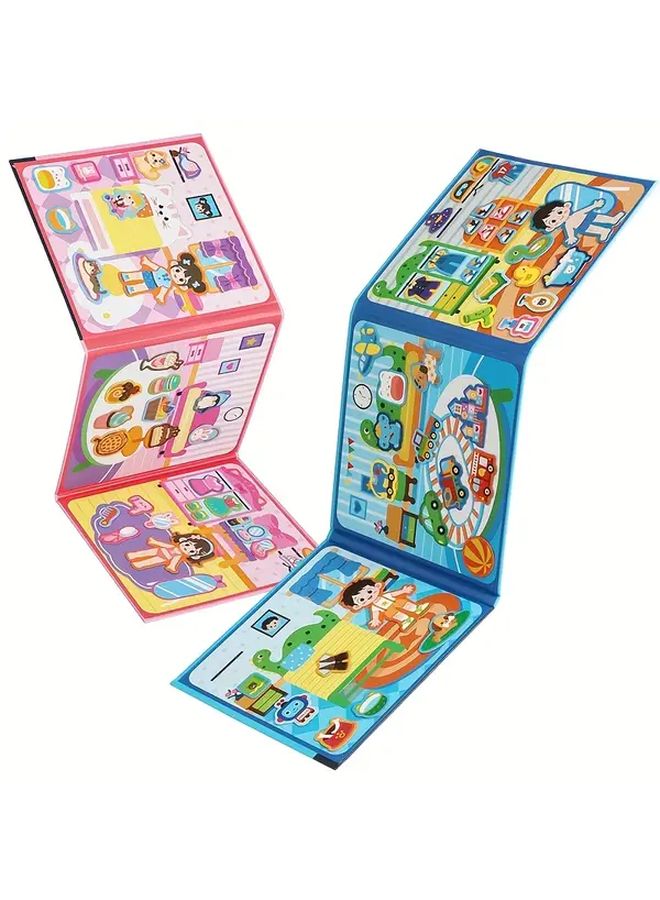 مجموعة كتب هادئة للأولاد من عمر 3 سنوات فما فوق تطور التنسيق بين اليد والعين مع ملصقات الفرز - Image 4