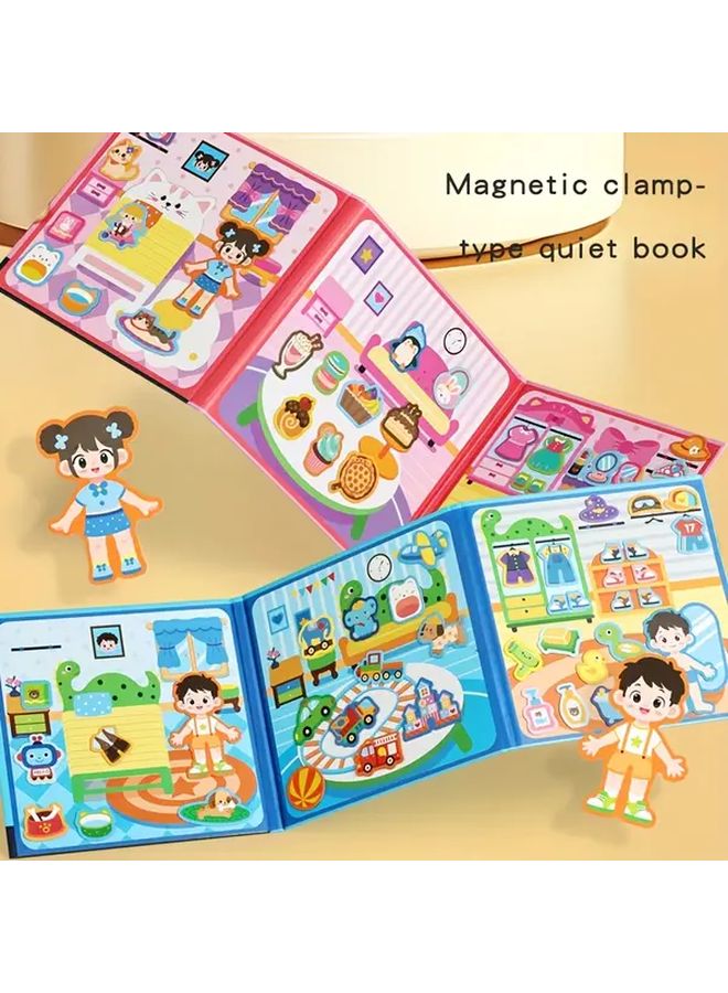 مجموعة كتب هادئة للأولاد من عمر 3 سنوات فما فوق تطور التنسيق بين اليد والعين مع ملصقات الفرز - Image 3