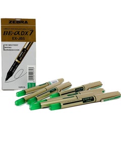 ZEBRA 10 Piece DX7 Direct Ink Roller Green Ink 0.7mm  - Image 1