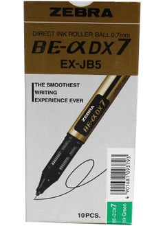 ZEBRA 10 Piece DX7 Direct Ink Roller Green Ink 0.7mm  - Image 2