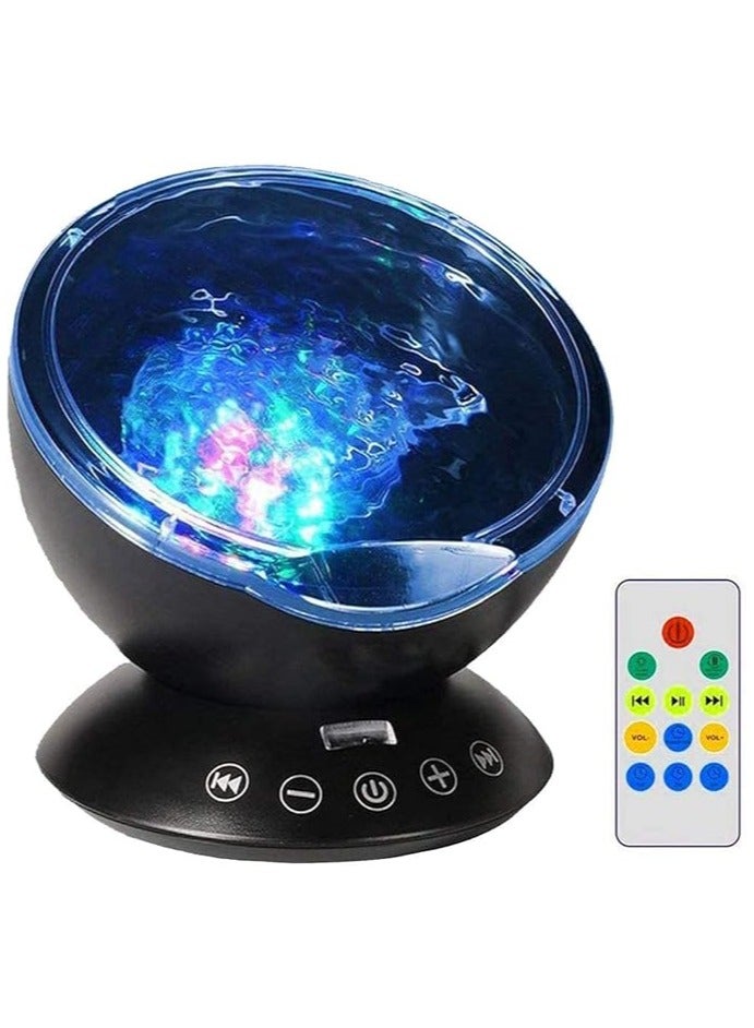 BLOOMING TIME Ocean Wave Projector Light with Remote Control, LED Sky Light Projection Lamp Angle Adjustable - Image 1