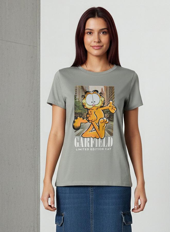 SP Characters Cotton T-shirt with Garfield Print - Image 1