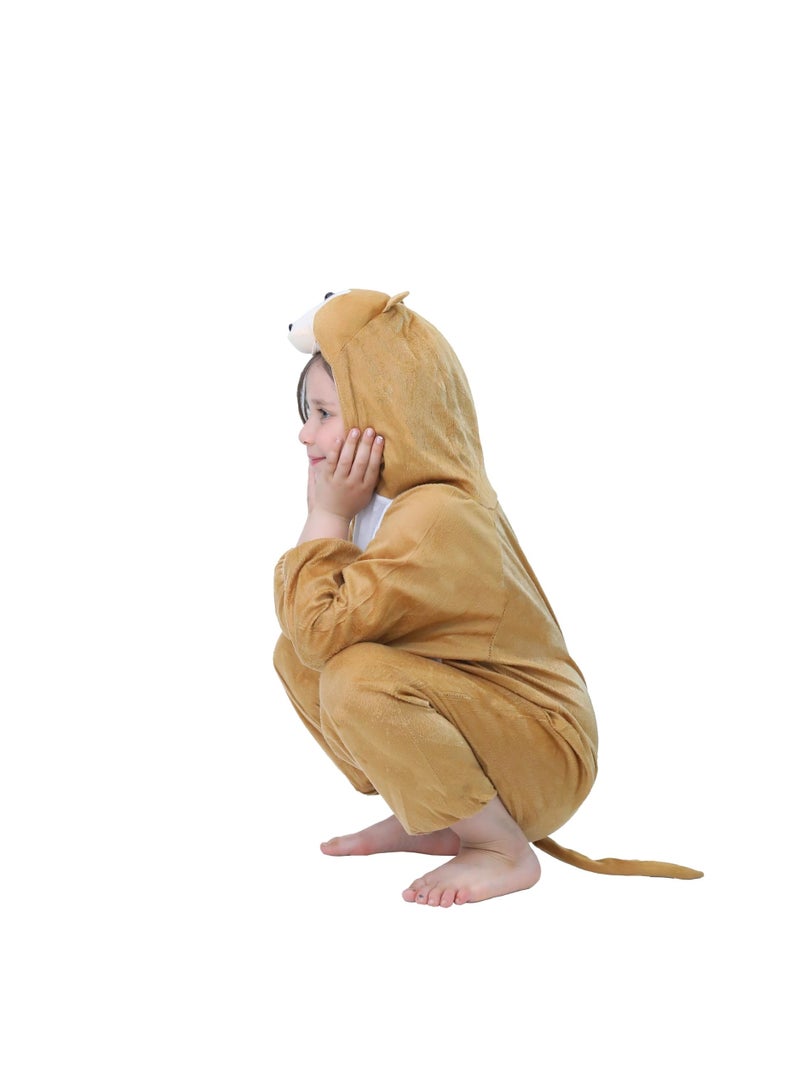 Toy Box Kids Monkey Costume Jumpsuit with Hood, Animal Fancy Dress, Party Outfit, Size XL(8-10Years) - Image 3