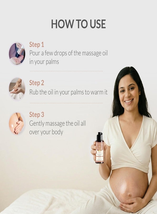 AreoVeda Natural Belly & Body Oil | Suitable for Stretch marks | Boosts Elasticity & Skin Firmness | With Almond Oil, Shatavari & Coffee | Relieves Stress | Pregnancy & Breastfeeding Safe| 50ml - Image 5