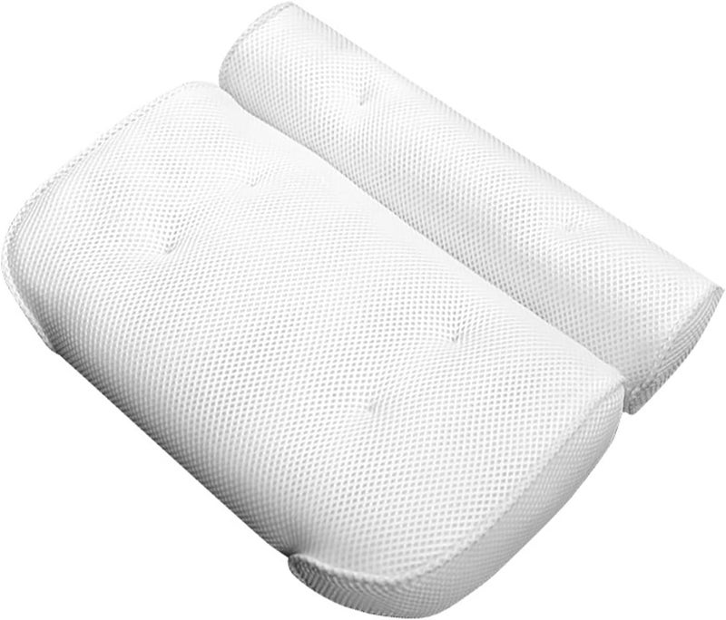 Bath Pillows for Tub, 3D Mesh Fabric Soft Bathtub Pillow with Suction Cups Spa Bathtub Cushion for Back Neck Support Rest - Image 1