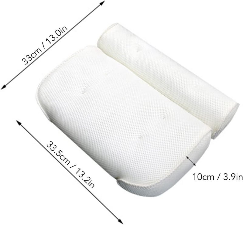 Bath Pillows for Tub, 3D Mesh Fabric Soft Bathtub Pillow with Suction Cups Spa Bathtub Cushion for Back Neck Support Rest - Image 4