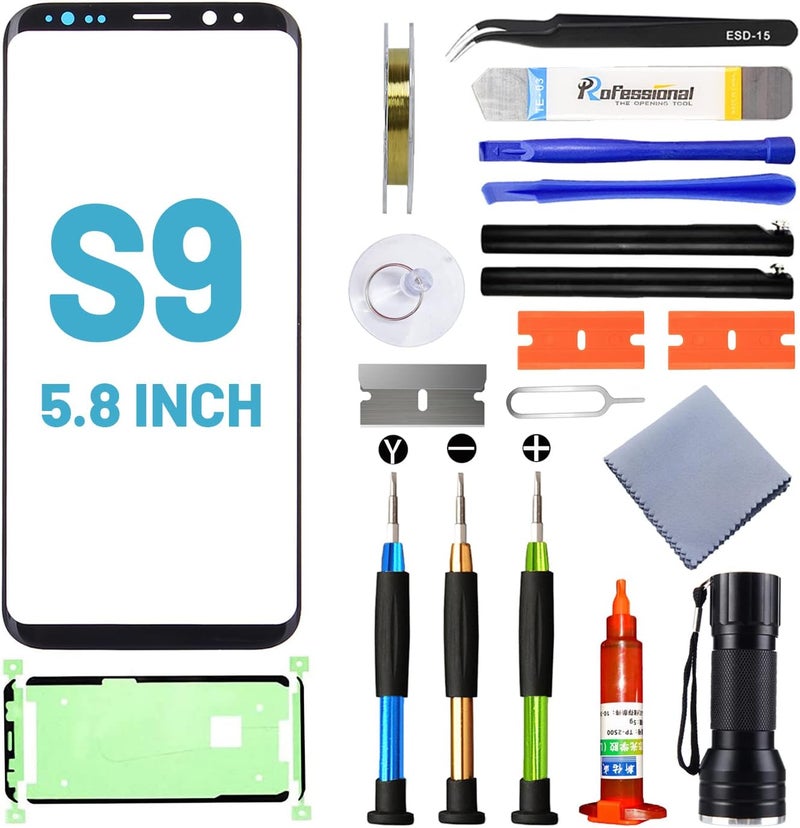 Tpyag Store استبدال الشاشة لجهاز سامسونج جالاكسي S9، شاشة بديلة لسلسلة جالاكسي S9 بحجم 5.8 بوصة، مجموعة إصلاح الشاشة مع لاصق مقاوم للماء (بدون OLED و شاشة اللمس) - Image 1