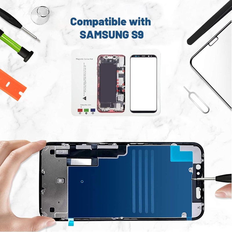 Tpyag Store استبدال الشاشة لجهاز سامسونج جالاكسي S9، شاشة بديلة لسلسلة جالاكسي S9 بحجم 5.8 بوصة، مجموعة إصلاح الشاشة مع لاصق مقاوم للماء (بدون OLED و شاشة اللمس) - Image 3