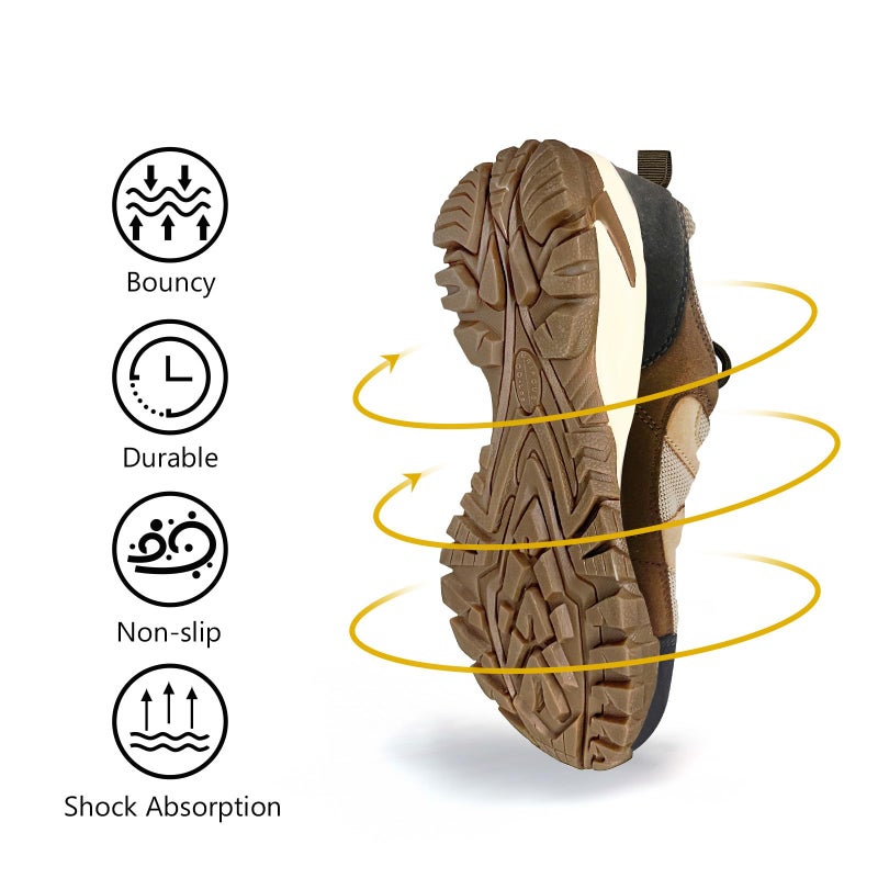 CC-Los Women's Lightweight Waterproof Hiking Shoes for Walking, Outdoor & Climbing Brown Size 9.5 - Image 5