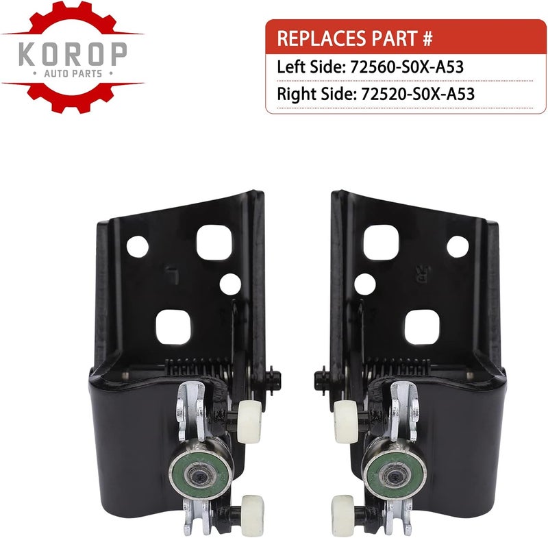 KOROP 1 Pair Power Sliding Door Roller Assembly Fits for 1999-2004 Honda Odyssey, Replaces# (Left) 72560-S0X-A53, (Right) 72520-S0X-A53, Power Slide Door Roller - Image 3