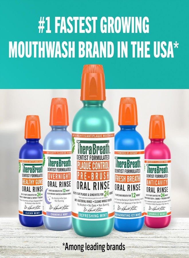 TheraBreath Plaque Control Pre-Brush Oral Rinse, Refreshing Mint Flavor, Antigingivitis and Antiplaque Rinse, Dentist Formulated, Alcohol Free, 16 Fl Oz (Pack of 2) - Image 5