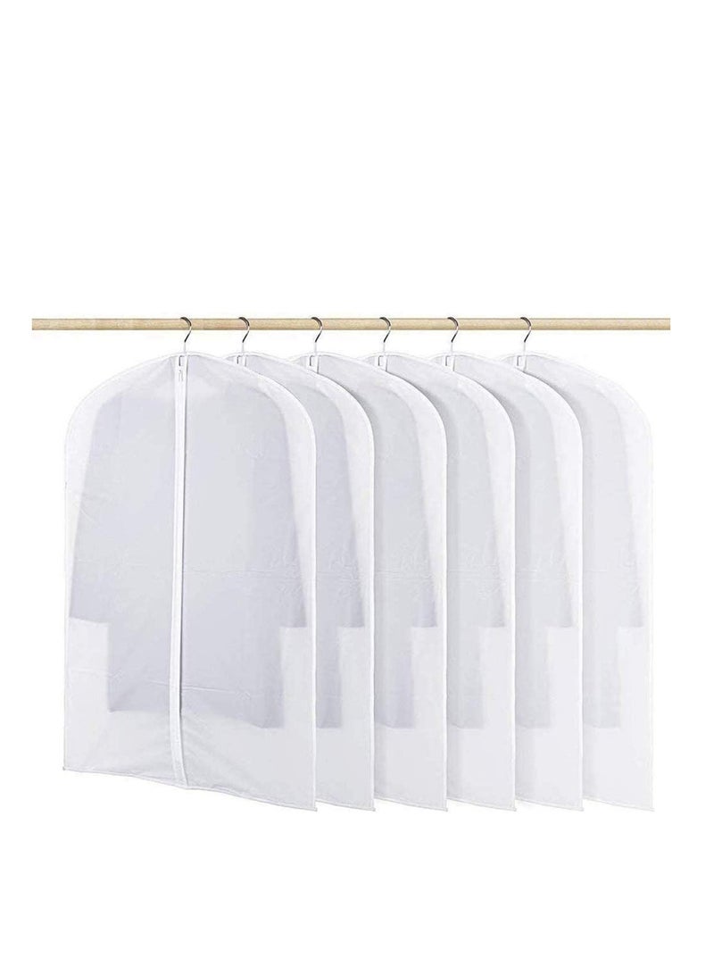 Set of 6 Clear Garment Bags for Dresses and Costumes 60cm x 80cm Foldable Storage Solution - Image 1