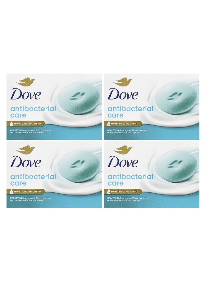 Dove Dove, Antibacterial Care Beauty Bar Soap, 4 Bars, 3.75 oz (106 g) Each  - Image 1