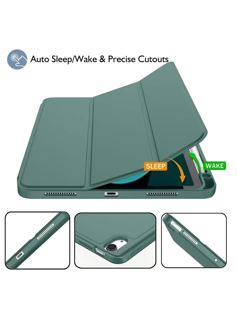 JAJEEK Case for iPad 10th Generation 10.9 Inch (2022 Model) – Slim Stand Hard Back Shell Cover with Auto Wake/Sleep Function, Durable Protection, Lightweight, and Stylish – Precise Cutouts for Easy Access to Ports, Buttons & Camera – Perfect Fit for iPad 10.9” 10th Gen Dark Green - Image 4