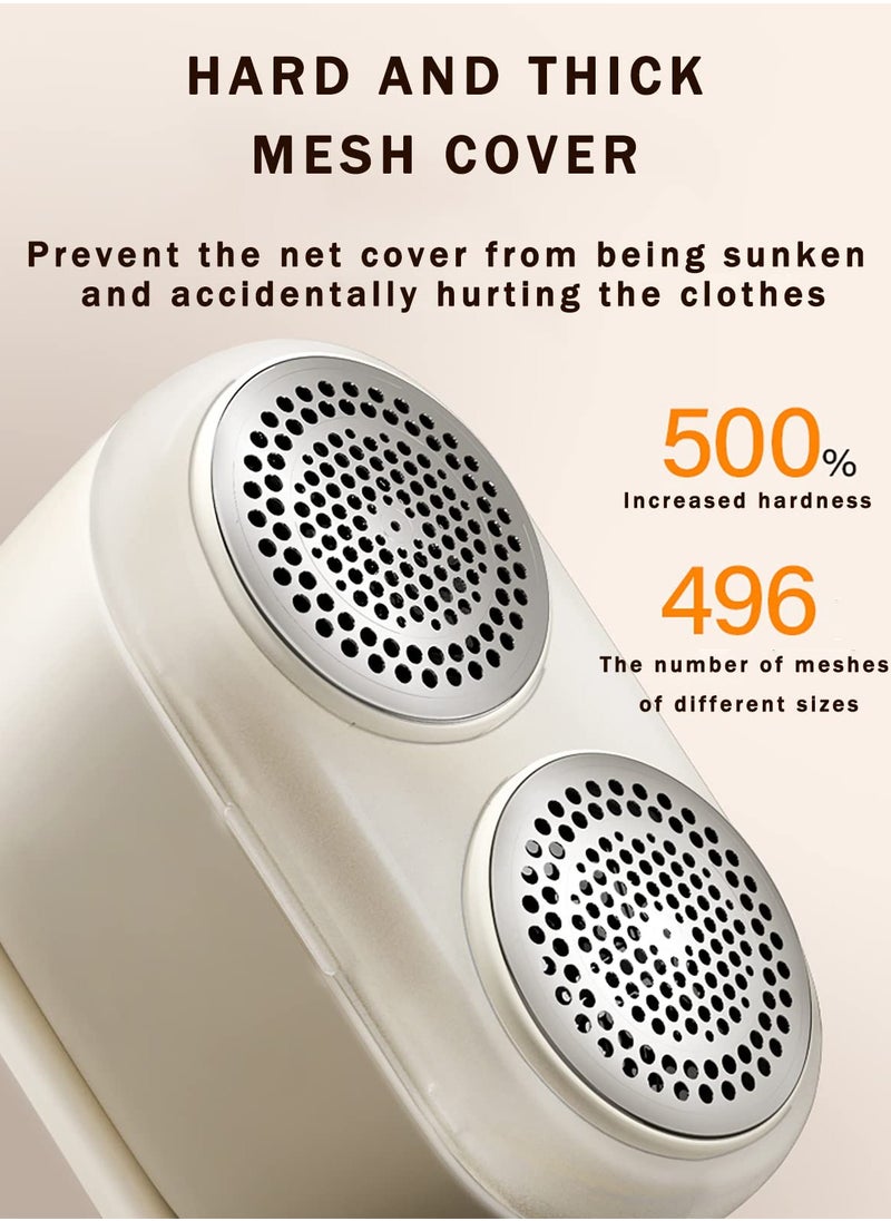 SYOSI - Fabric Shaver, Rechargeable Lint Remover Sweater Defuzzer, Double-Head Clothing Shaver, Lint Sticky Removal Roller, Intelligent Digital Display Lints Shaver Fuzzs Bobbles Trimmer for Clothes - Image 1