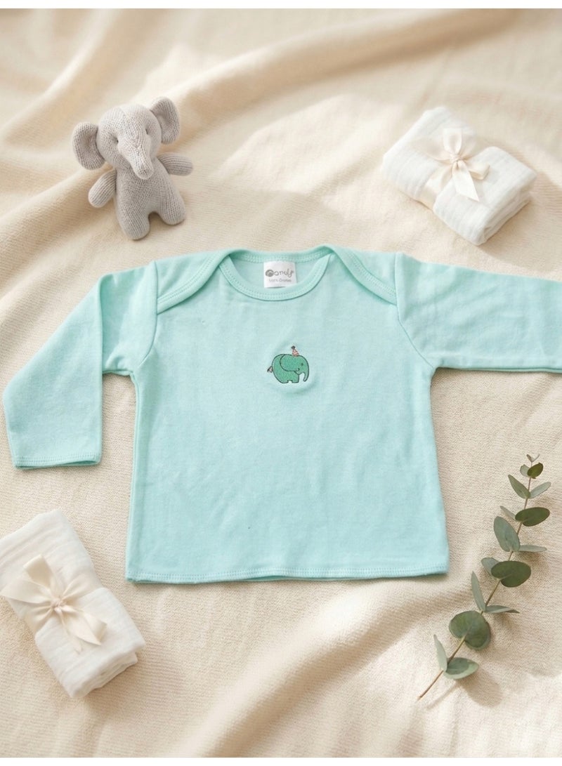 Lucky Kids Long-Sleeve Baby Lap-Neck Top – Imported from Thailand - Image 2
