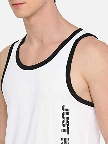 Dollar Mens Cotton Vest Tank Top (Pack of 1) White - Image 4