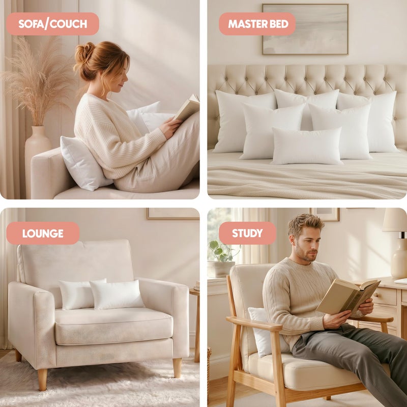 Utopia Bedding Throw Pillows Insert (Pack of 2, White) - Bed and Couch Pillows - Indoor Decorative Pillows (14x20 Inch (Pack of 2)) - Image 5
