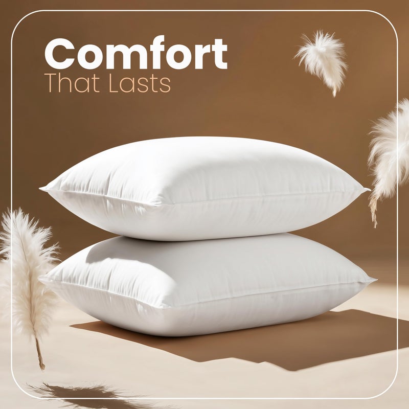 Utopia Bedding Throw Pillows Insert (Pack of 2, White) - Bed and Couch Pillows - Indoor Decorative Pillows (14x20 Inch (Pack of 2)) - Image 4