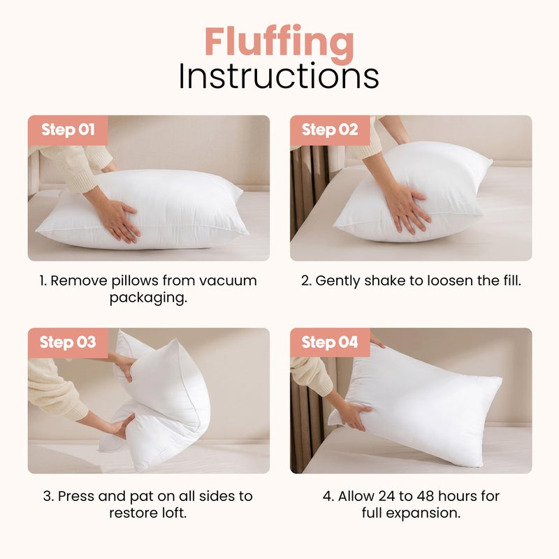 Utopia Bedding Throw Pillows Insert (Pack of 2, White) - Bed and Couch Pillows - Indoor Decorative Pillows (14x20 Inch (Pack of 2)) - Image 3